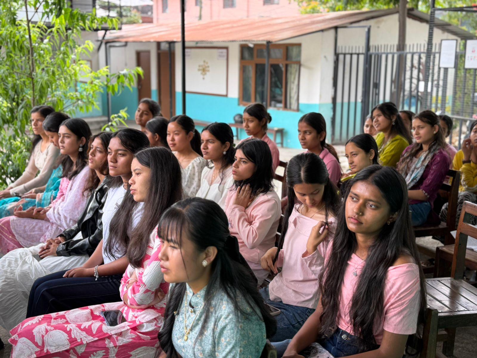 Girls learning together