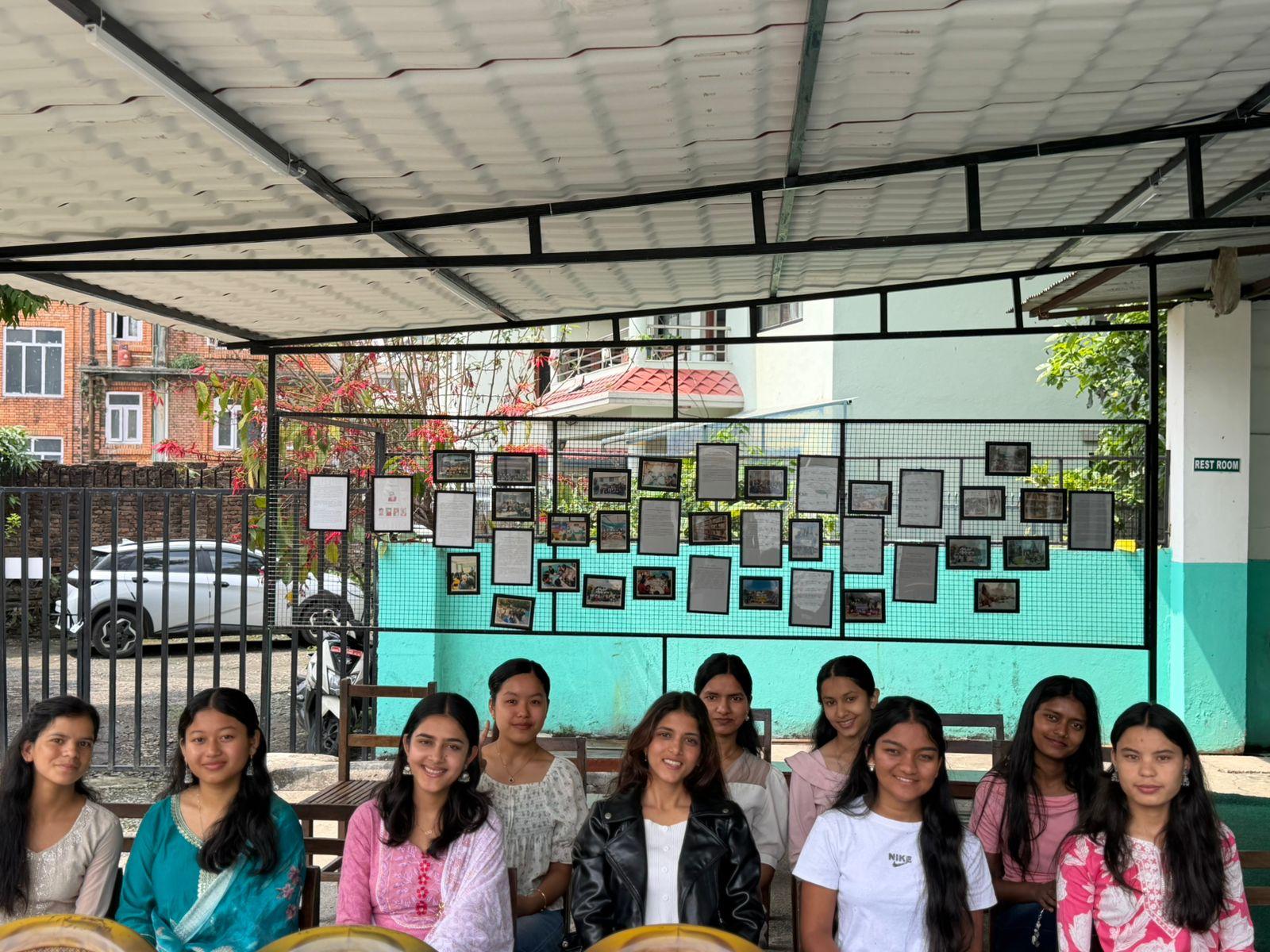 Girls at a community workshop